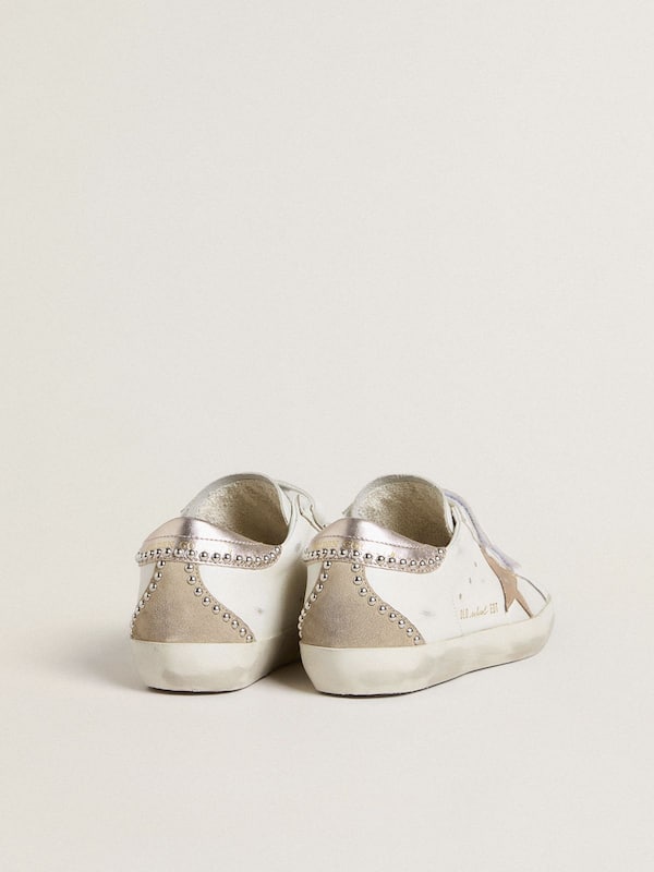 Golden Goose - Women’s Old School LTD with rose gold metallic leather star and heel tab in 