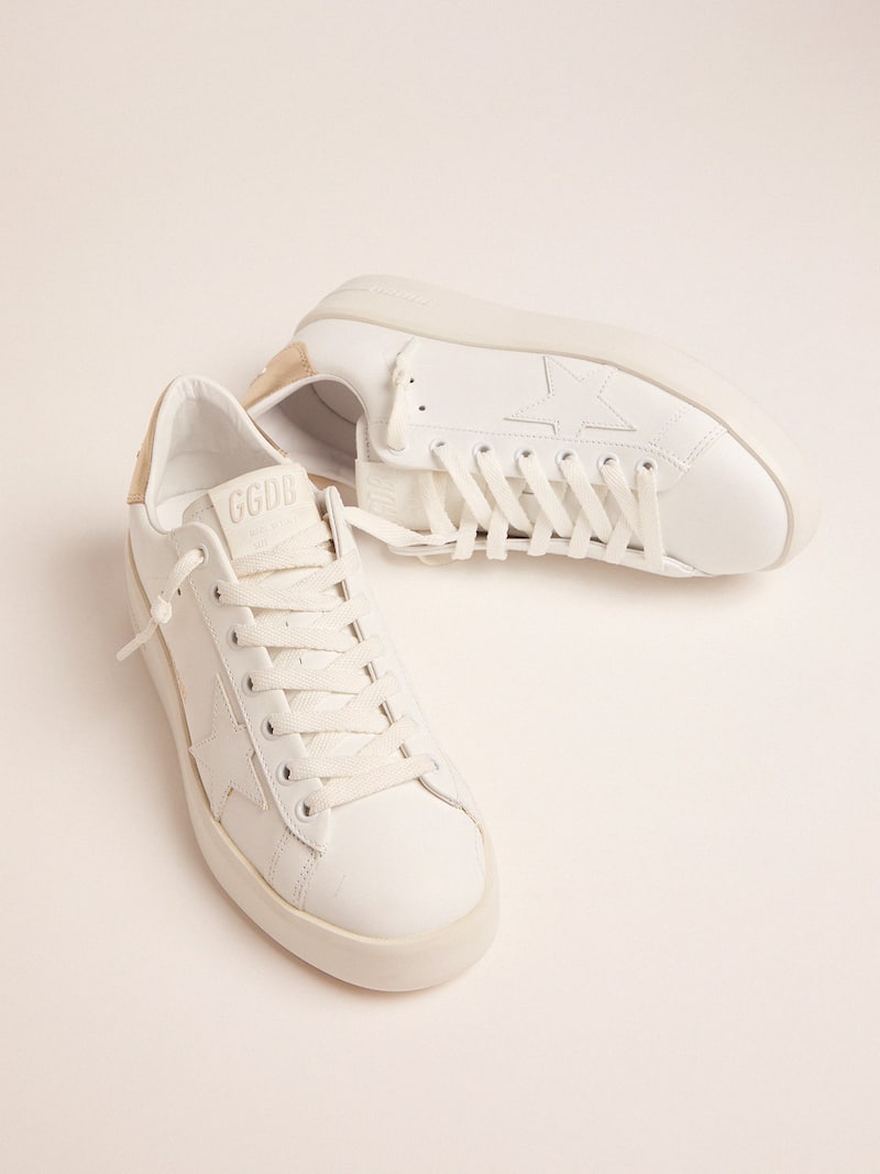 Golden Goose - Sneakers Purestar f&uuml;r Damen mit goldfarbener Fersenpartie in 
