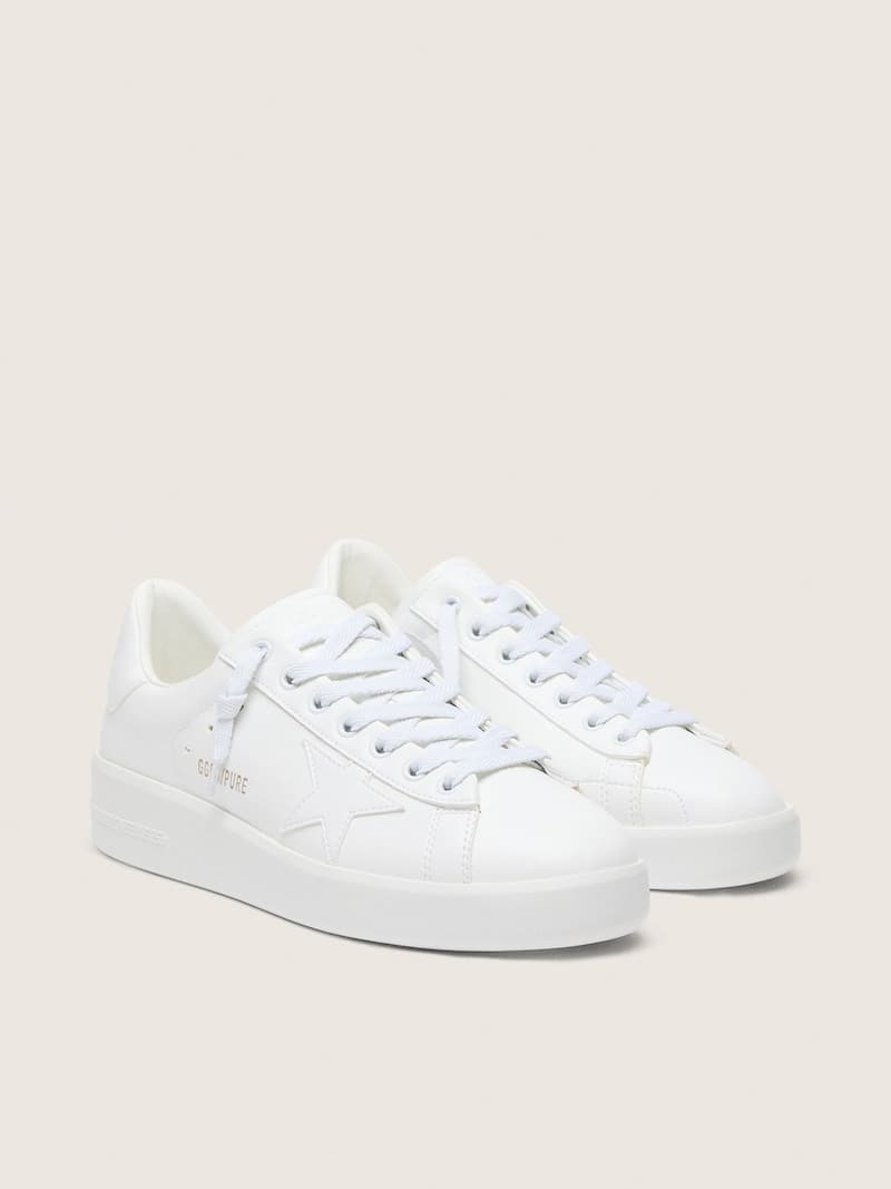 Golden Goose - Purestar Damen aus Biomaterial mit Stern und Fersenpartie in Wei&szlig; in 