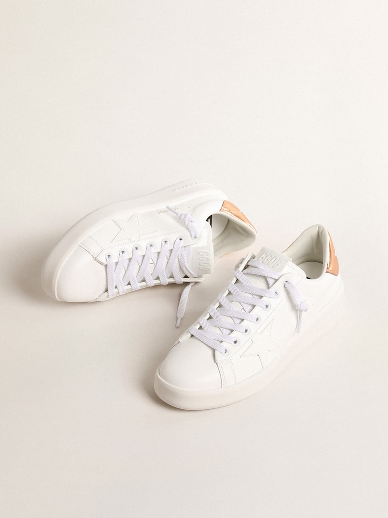 Golden Goose - Purestar f&uuml;r Damen aus biobasiertem Material mit bronzefarbenem Metallic-Leder an der Ferse in 