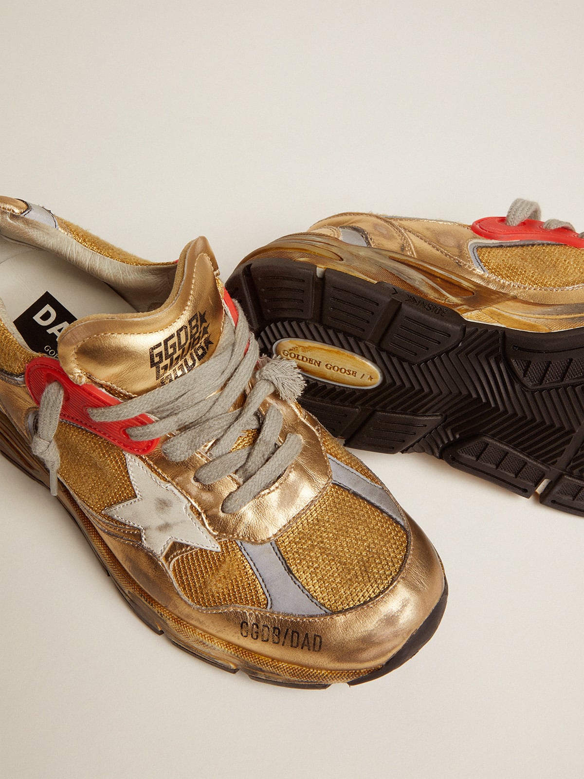 Golden Goose - Dad-Star feminino dourado com estrela branca in 