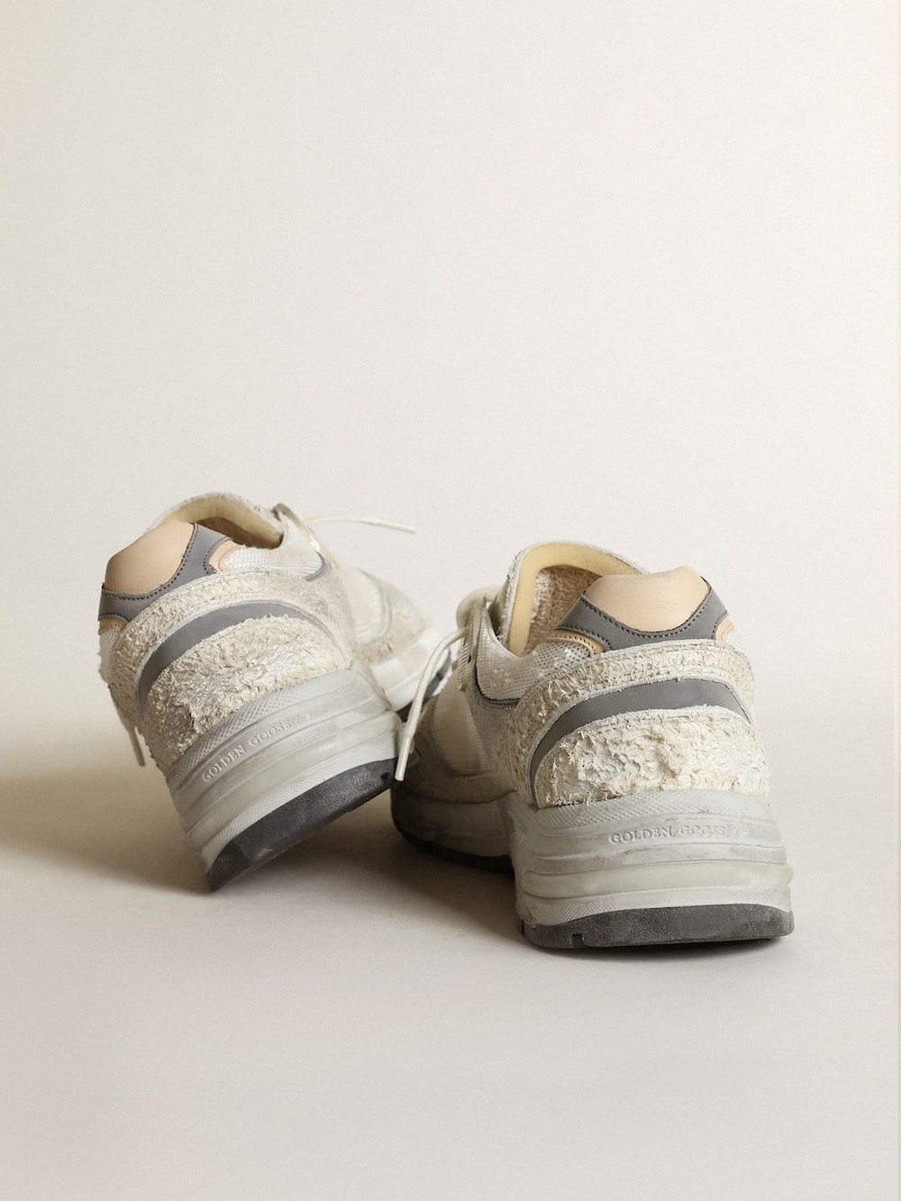 Golden Goose - Women's Dad-Star in white mesh and suede in 