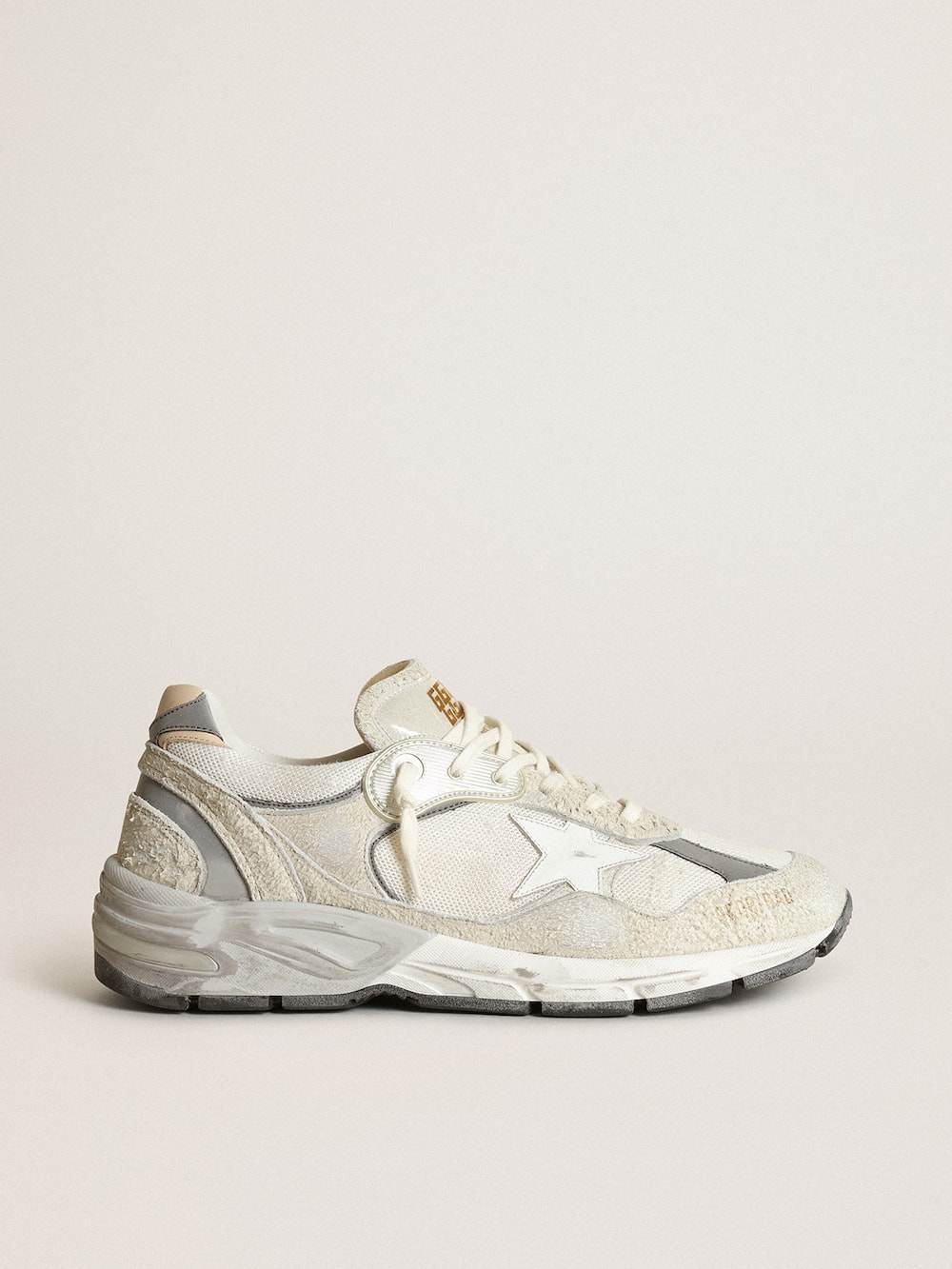 Golden Goose - Women's Dad-Star in white mesh and suede in 