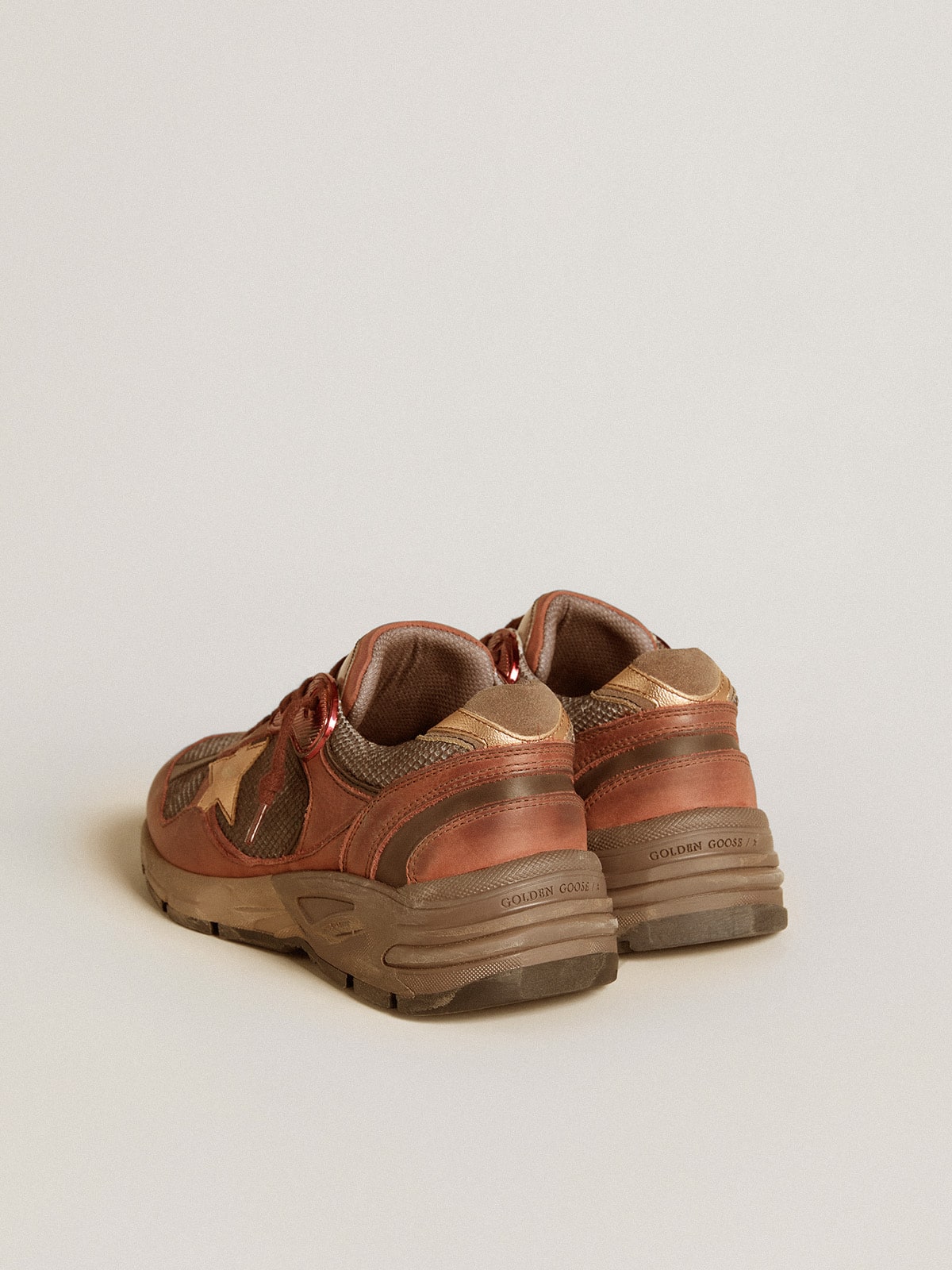 Golden Goose - Women's Dad-Star in nubuck with gold leather star and suede heel tab in 