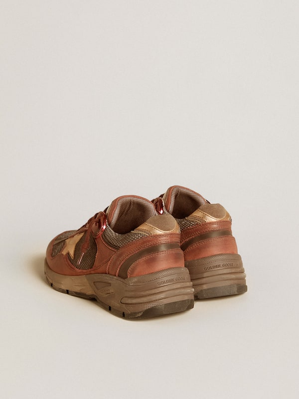 Golden Goose - Women's Dad-Star in nubuck with gold leather star and suede heel tab in 