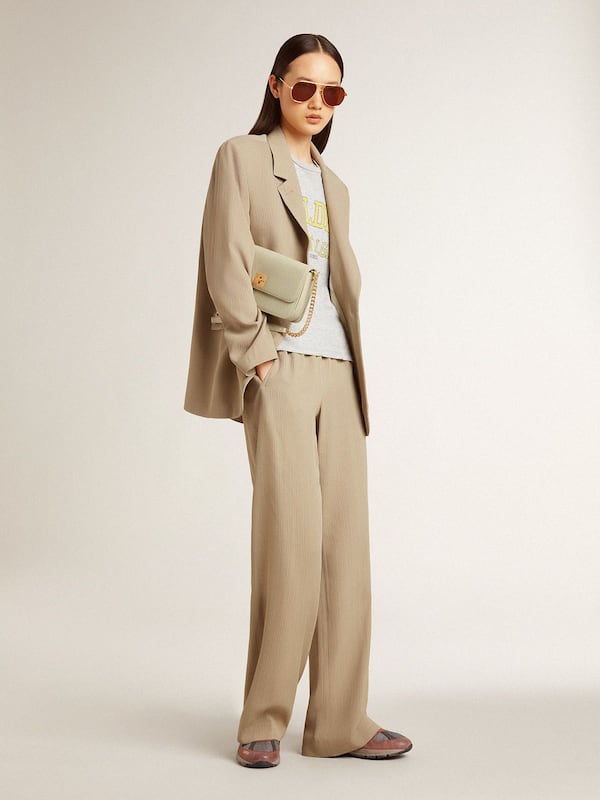 Golden Goose - Women's Dad-Star in nubuck with gold leather star and suede heel tab in 