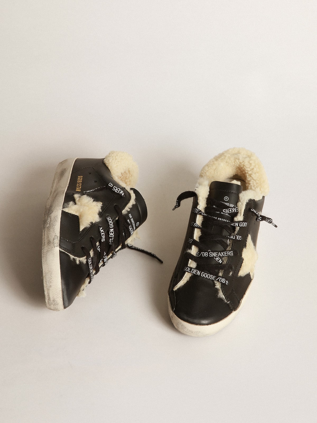 Golden Goose - Super-Star sneakers with shearling inserts in 