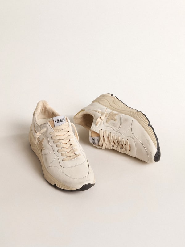 Golden Goose - Women's Running Sole LTD in nappa with suede star and gold heel tab in 