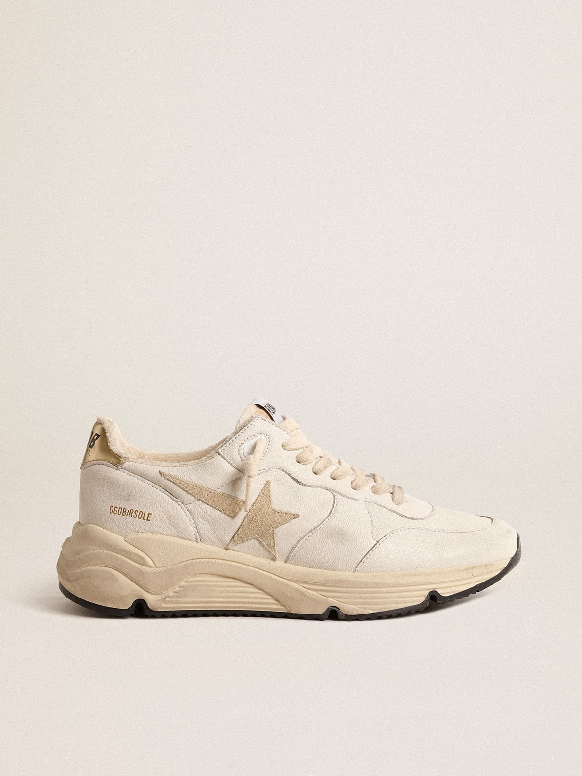 Golden Goose - Running Sole LTD pour femme en cuir nappa avec étoile en daim et contrefort doré in 