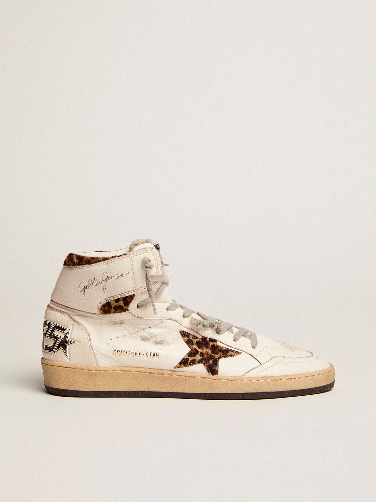 Golden Goose - Sky-Star para mujer con firma en el tobillo e inserciones estampado de leopardo in 