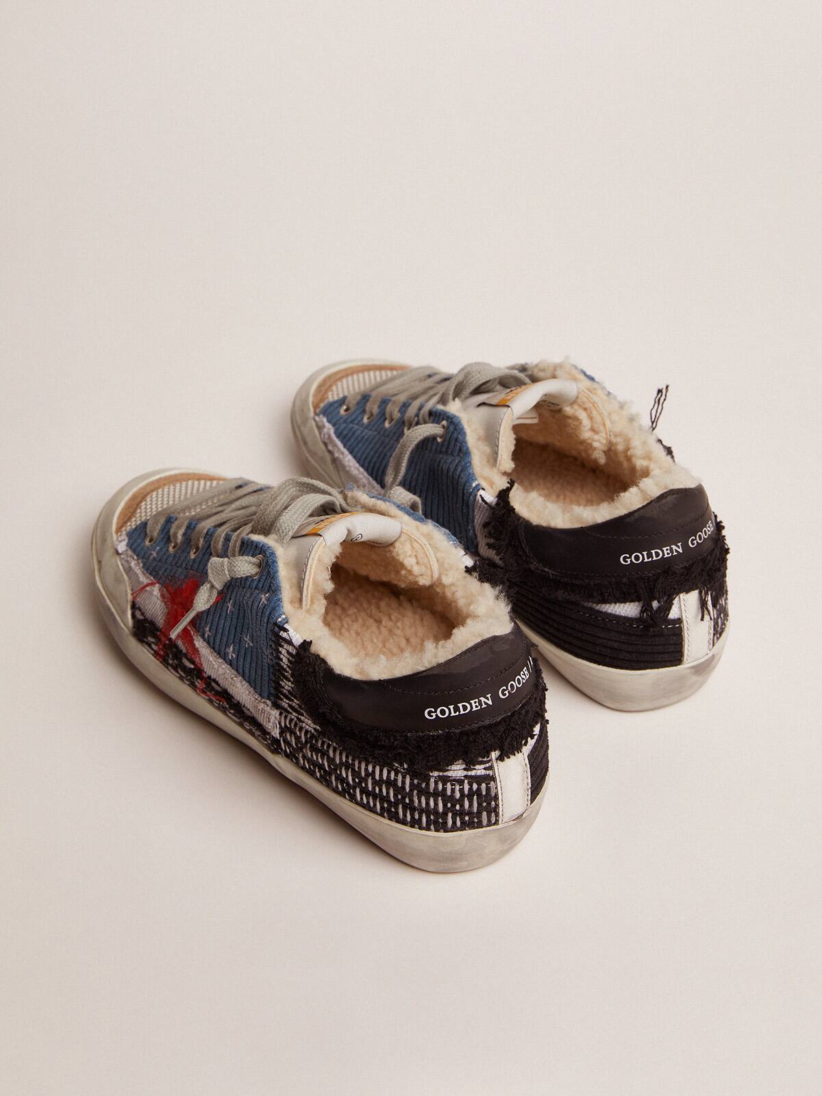 Golden Goose - Super-Star LAB sneakers with patchwork and shearling lining in 