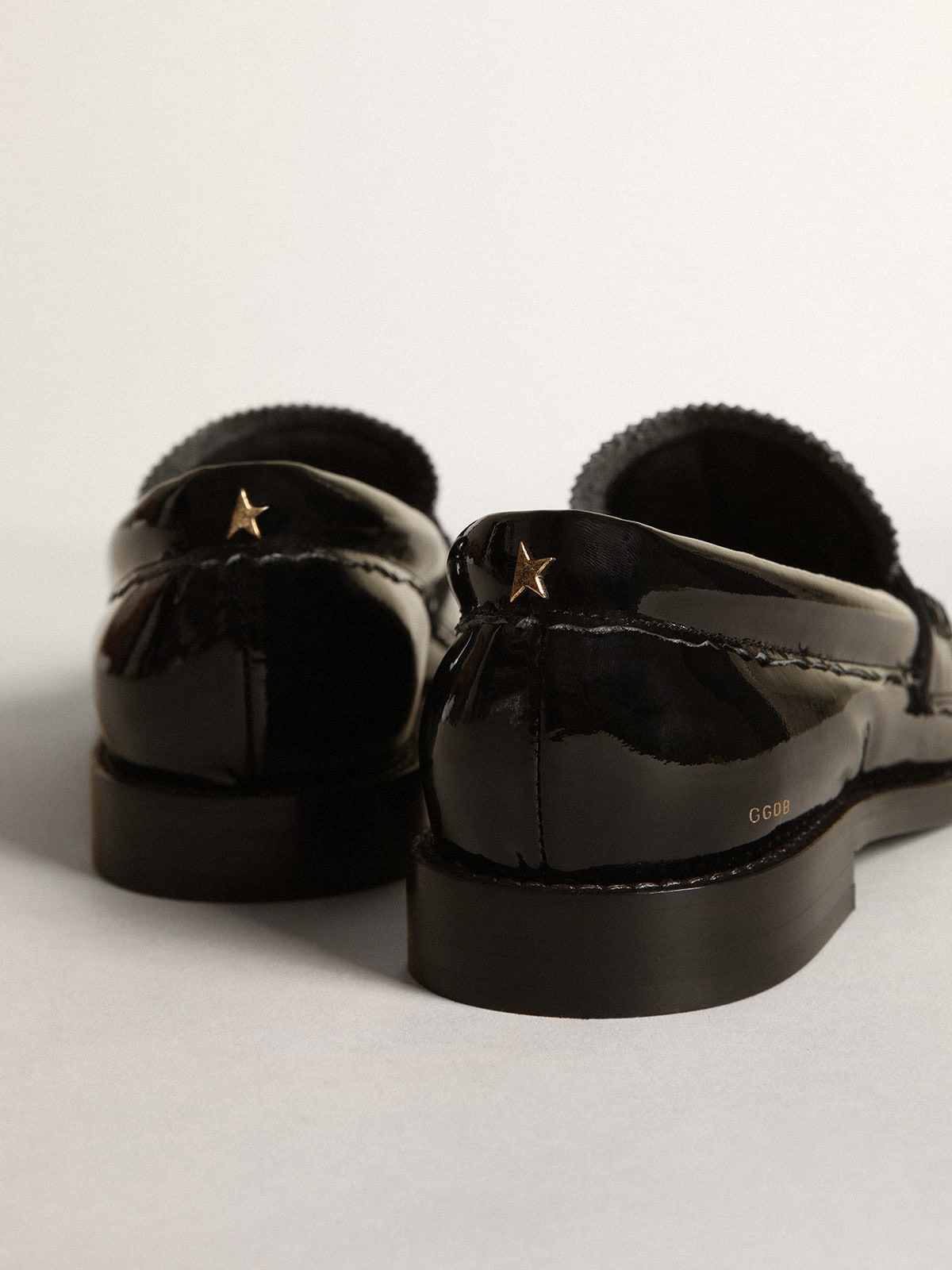 Golden Goose - Mocassim Jerry de couro envernizado preto in 