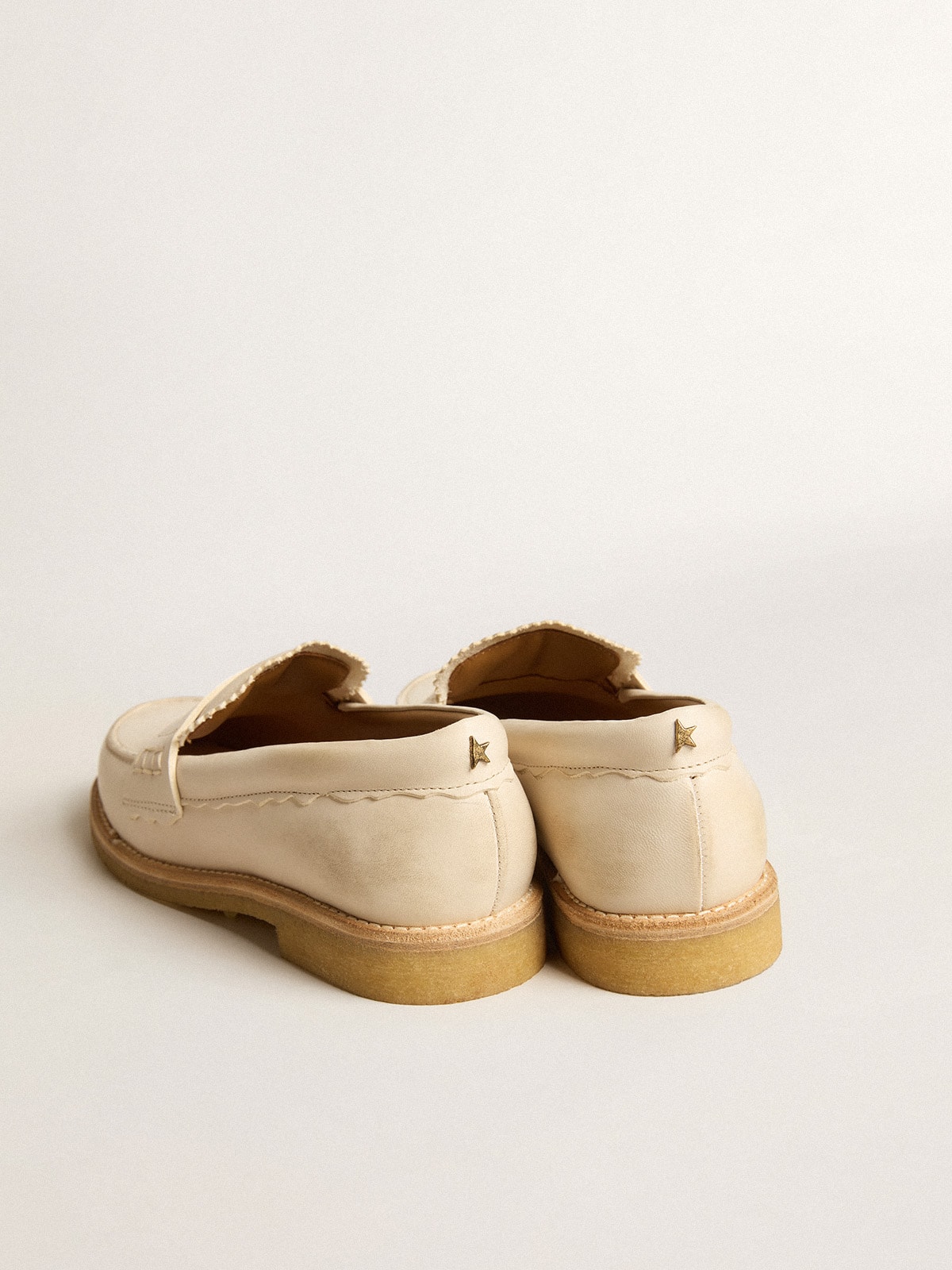 Golden Goose - Jerry loafer in butter-white leather in 