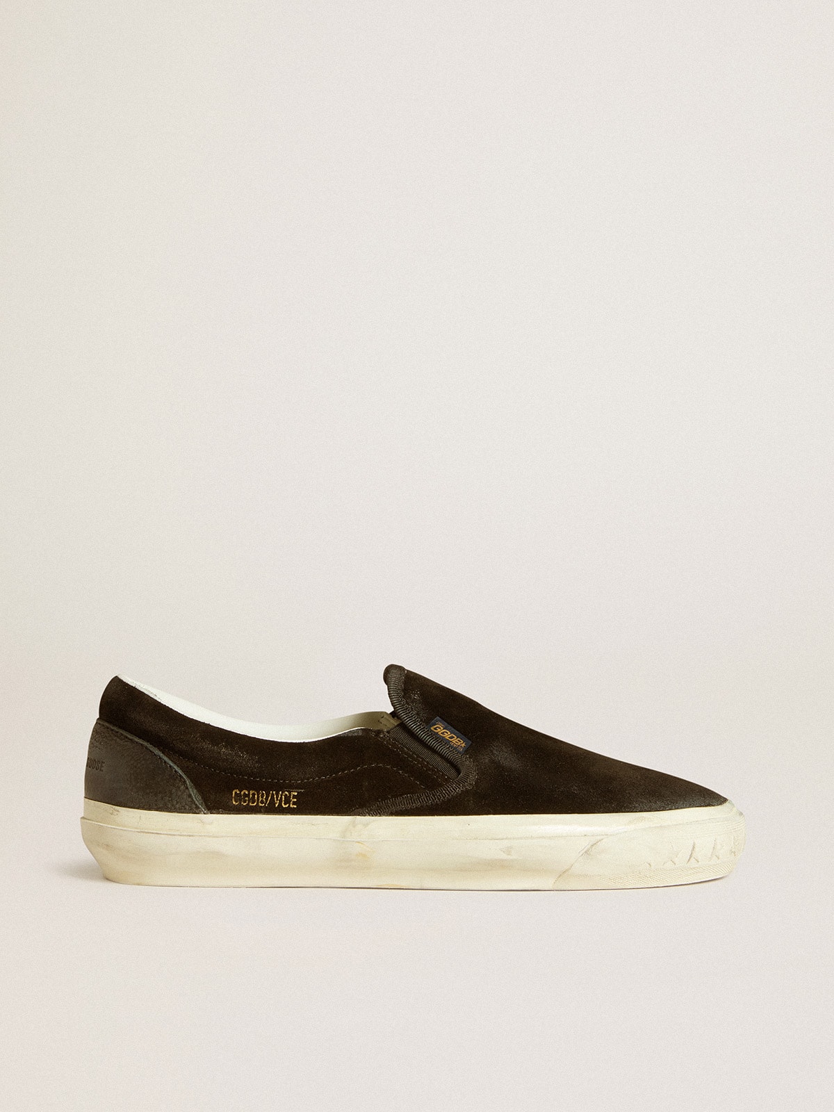 Golden Goose - VCE Penstar pour femme en daim noir avec contrefort en cuir noir in 