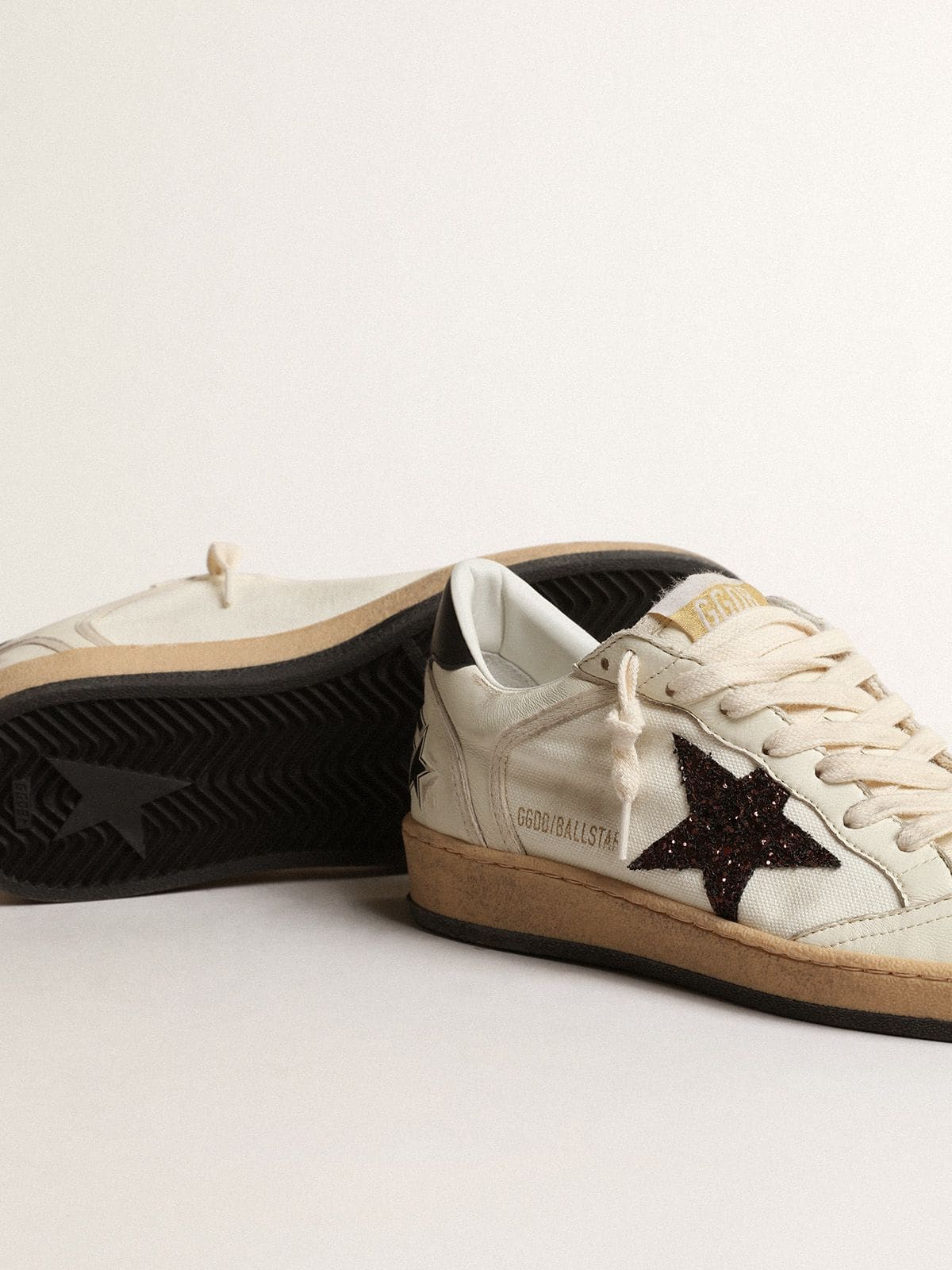 ★Golden ★Ball Star レザースターグリッターヒールタブ★ Ball Star with metallic leather star and glitter heel tab