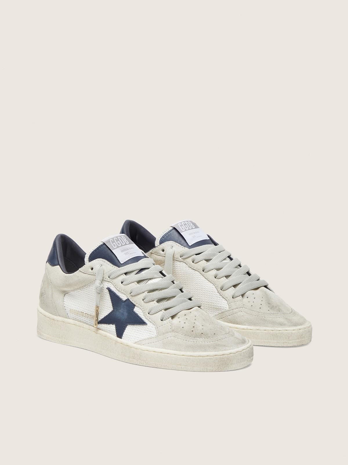 Golden Goose - Ball Star LTD de mujer de crochet y ante beige con estrella azul in 