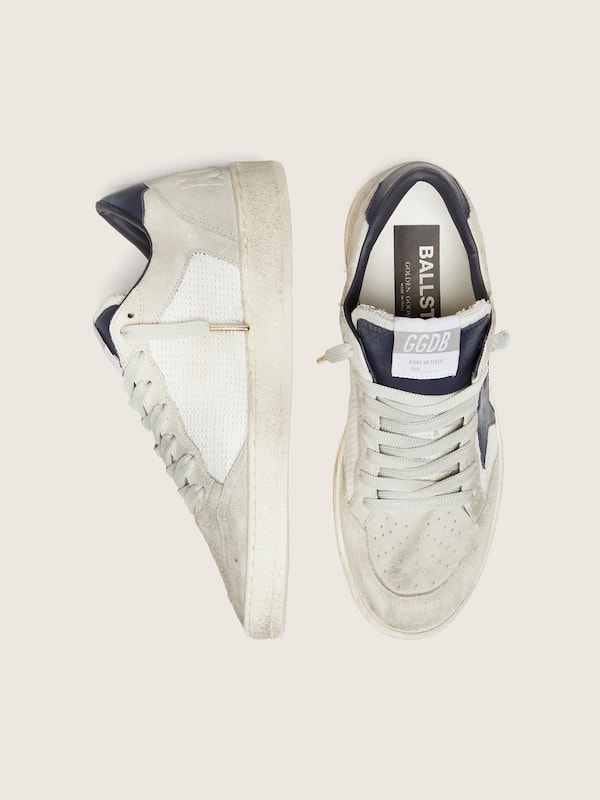 Ball Star LTD donna in crochet e suede beige con stella blu