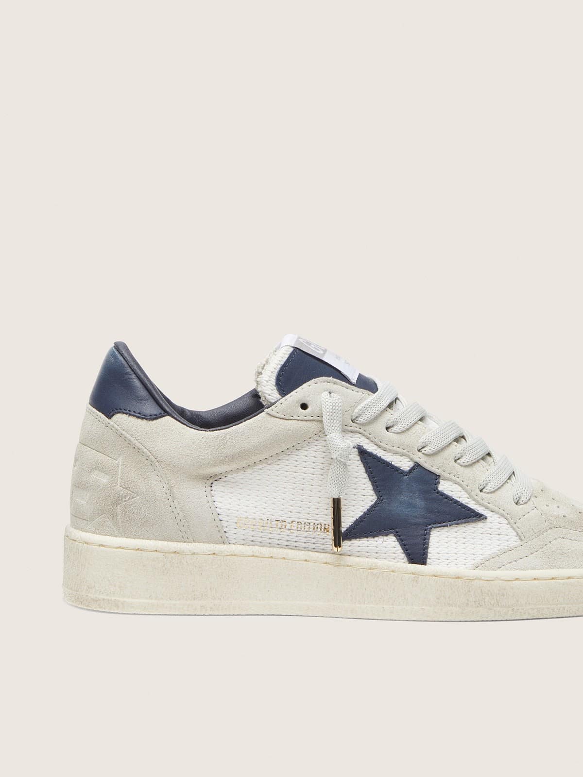 Golden Goose - Ball Star LTD de mujer de crochet y ante beige con estrella azul in 