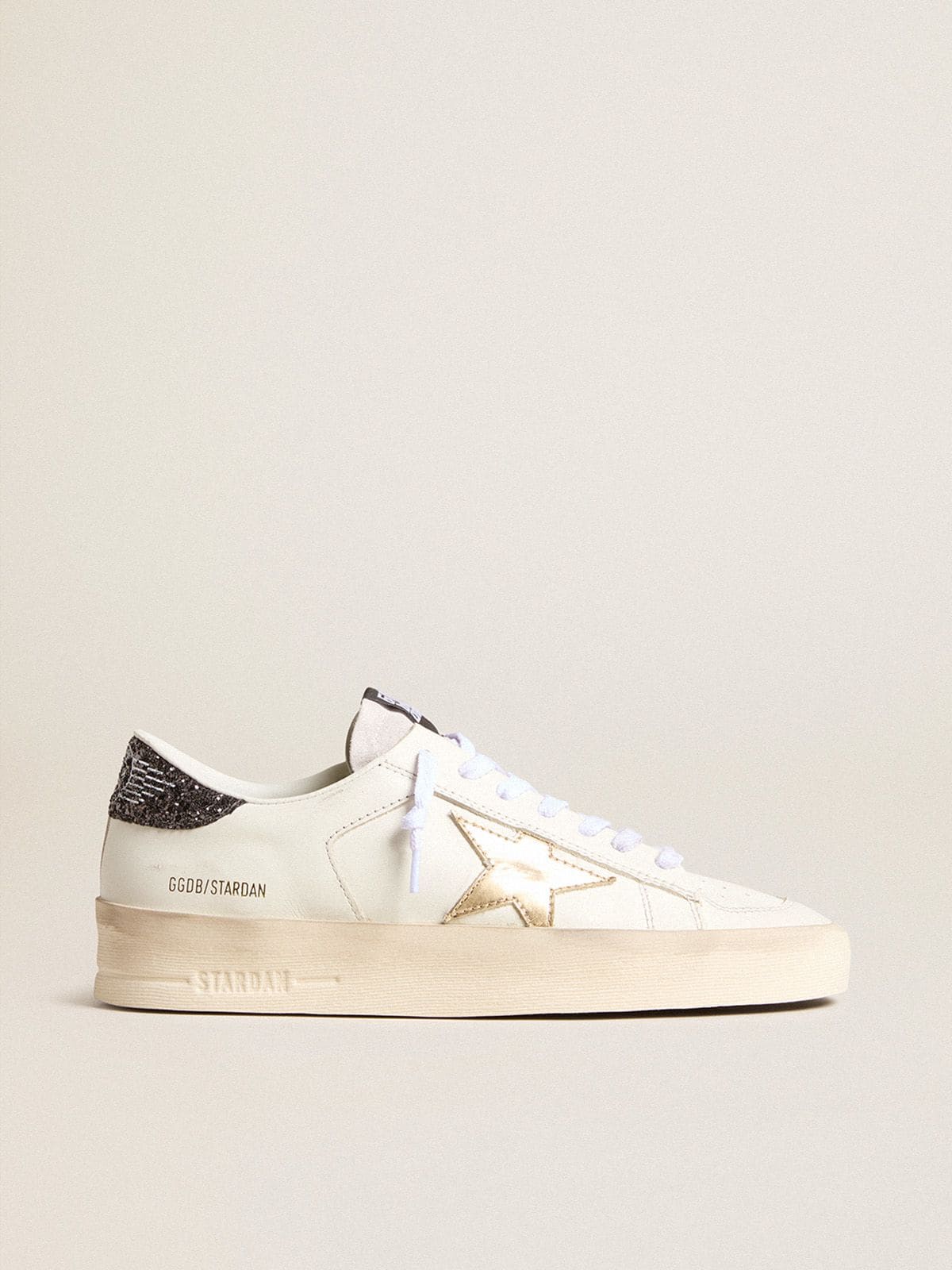 Golden Goose - Stardan Donna con stella oro e talloncino glitter in 