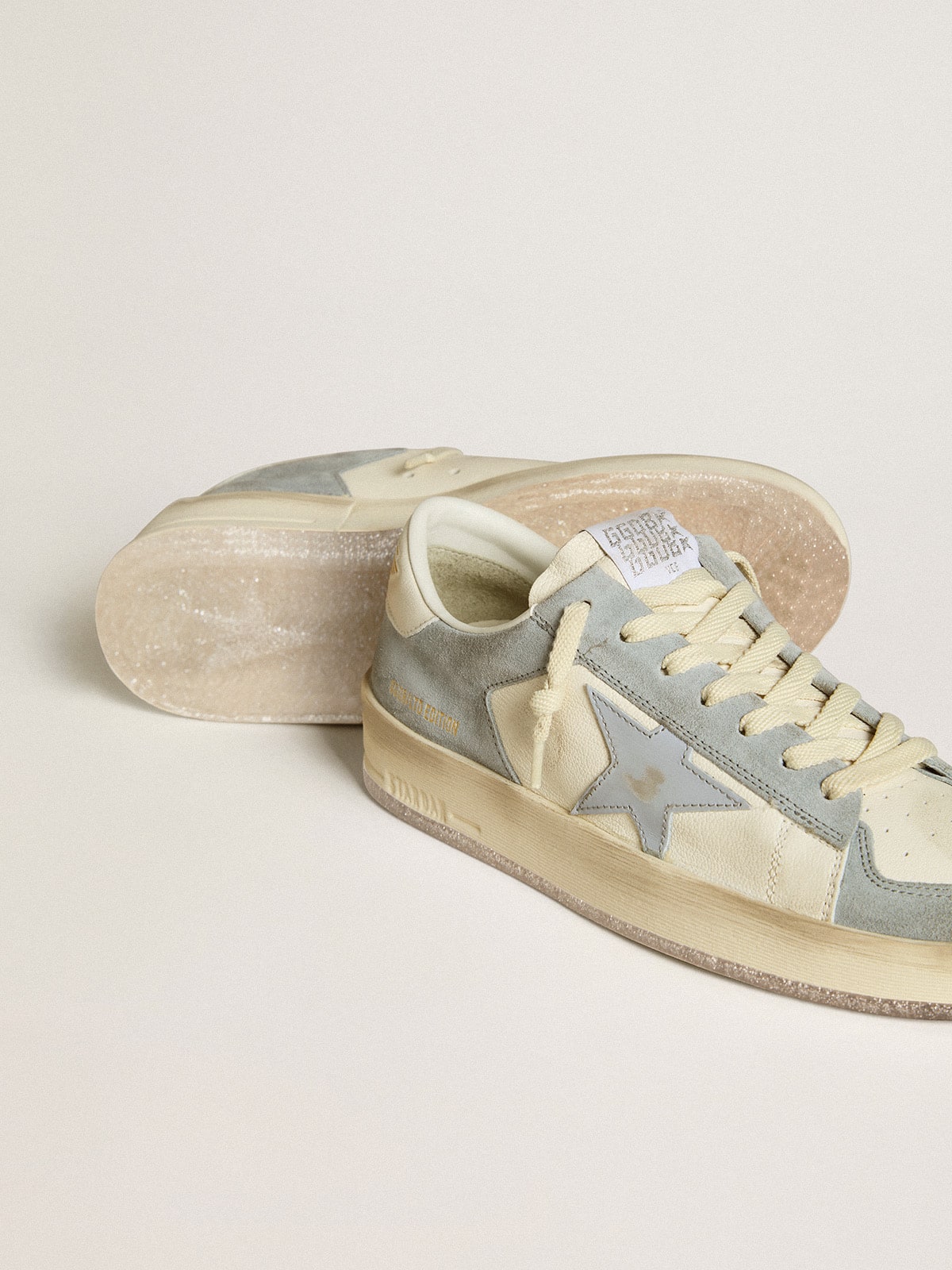 Golden Goose - Stardan LTD en cuir nappa et en daim avec étoile en cuir et contrefort en cuir nappa in 