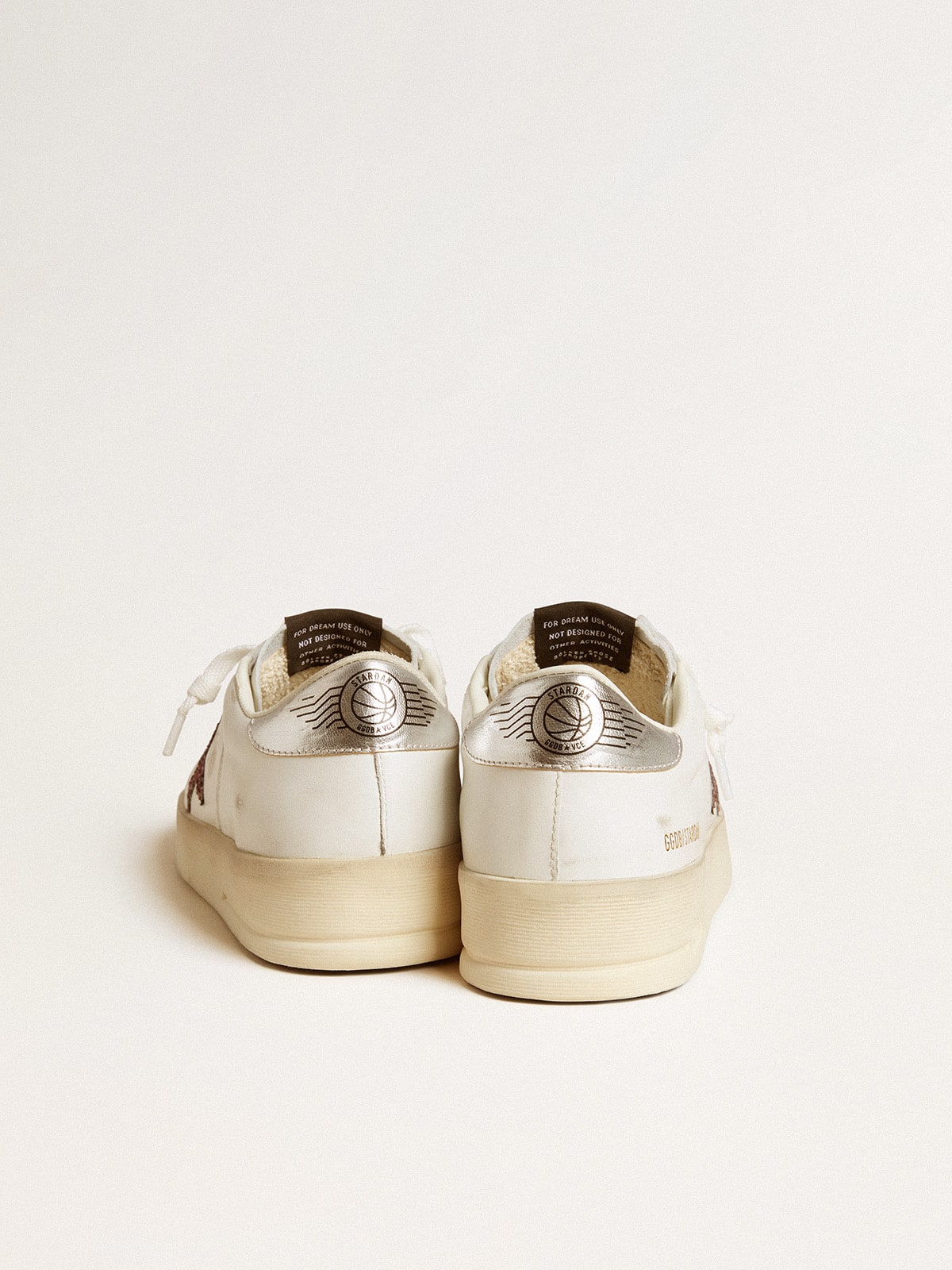 Golden Goose - Stardan in nappa with glitter star and metallic leather heel tab in 