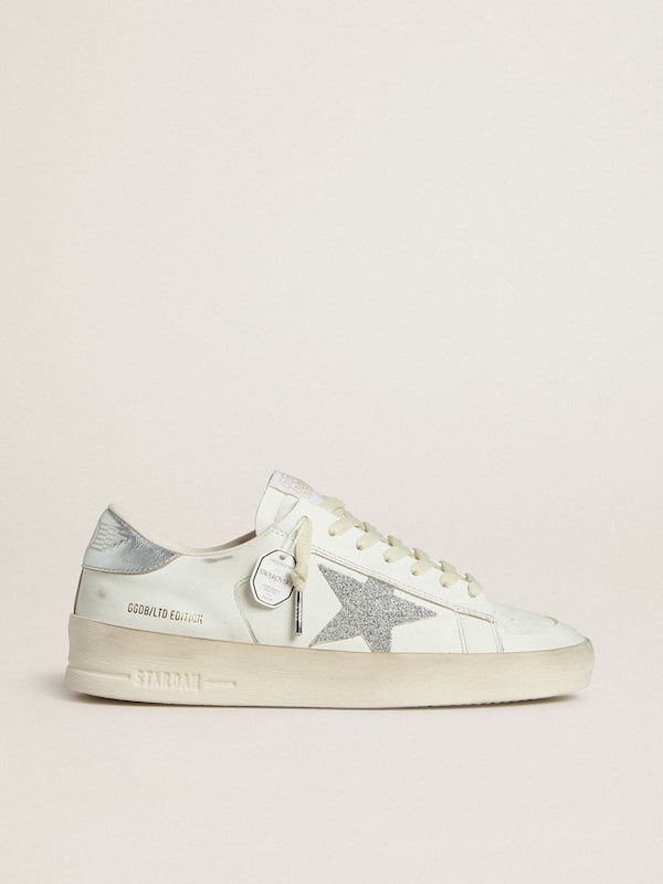Golden Goose - Women’s Stardan LTD with Swarovski crystal star and metallic leather heel tab in 