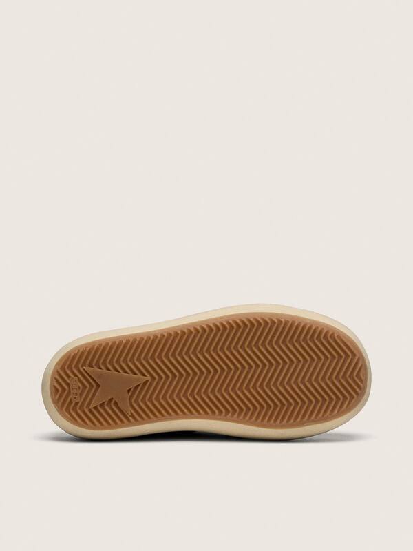 Golden Goose - Women's Space-Star Sabots with leather star and shearling lining in 