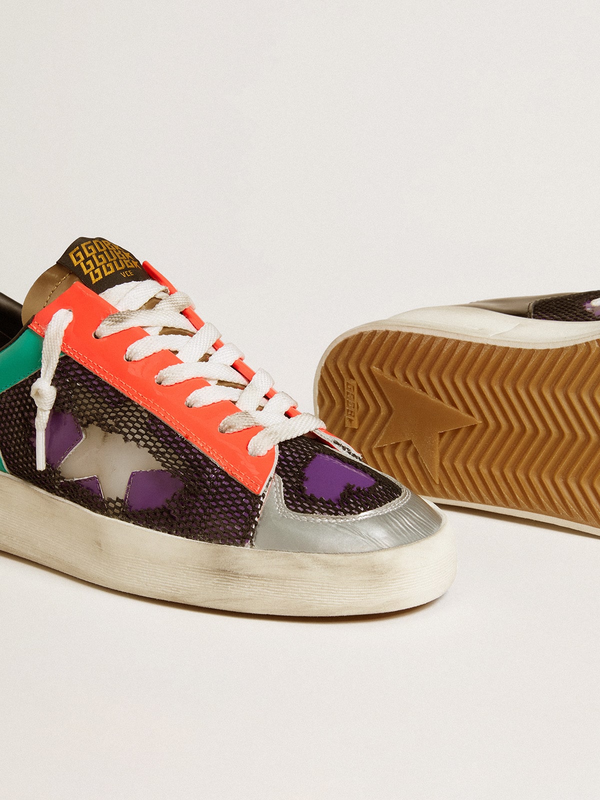 Golden Goose - 限定版 Stardan LAB レディース エナメルレザー＆メッシュ ラバースター in 