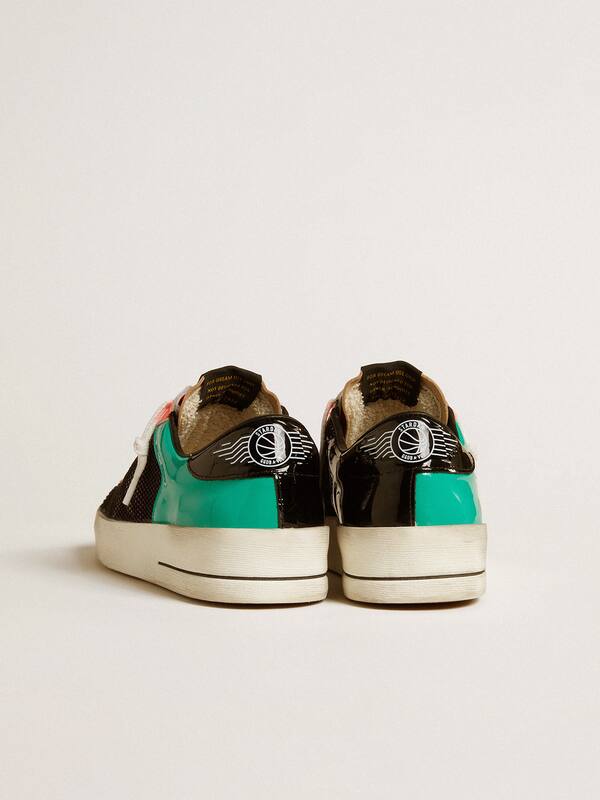 Golden Goose - Women's Stardan LAB in patent leather and mesh with rubber star in 