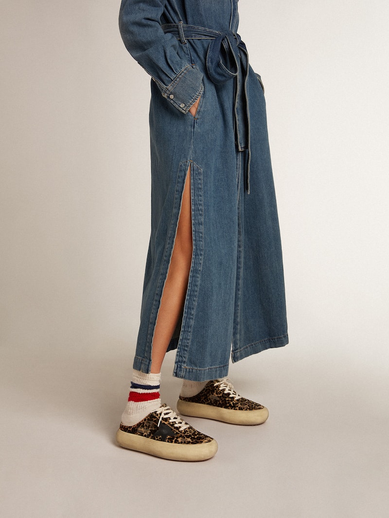 Golden Goose - Space-Star Sabot Donna in cavallino leo con stella nera in 