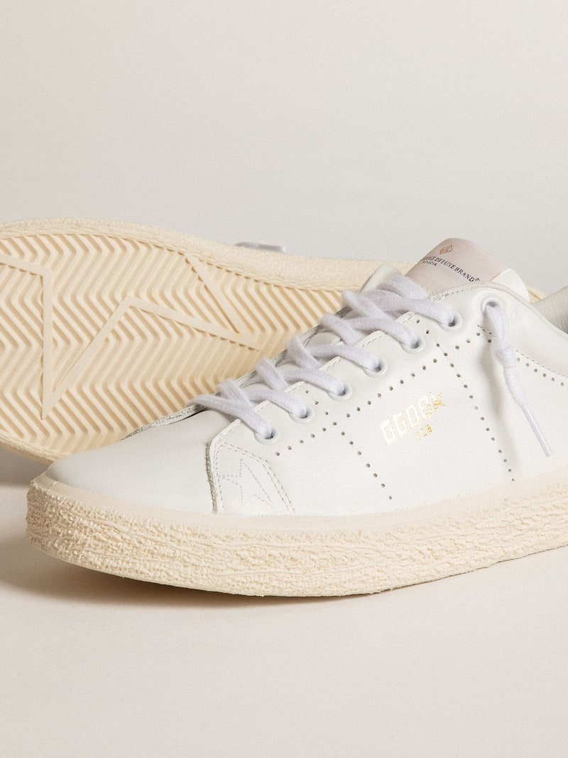 Golden Goose - Tennis pour femme en cuir blanc in 