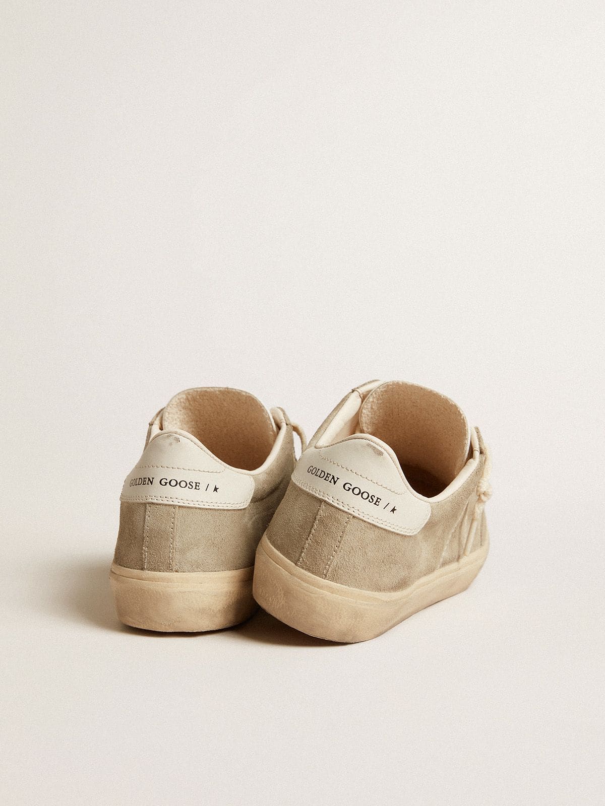 Golden Goose - Women's Soul Star in beige suede with white leather heel tab in 