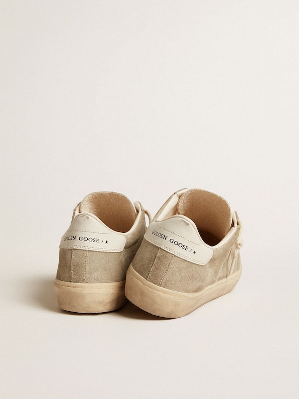 Golden Goose - Women's Soul Star in beige suede with white leather heel tab in 