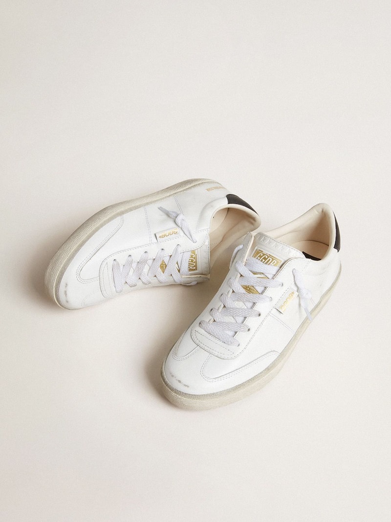 Golden Goose - Soul Star pour femme en cuir blanc avec contrefort en cuir noir in 