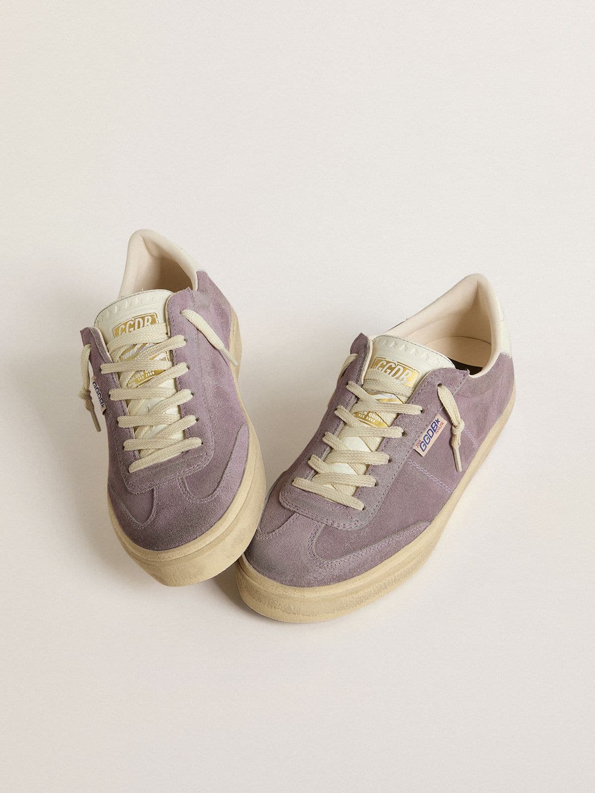 Golden Goose - Women's Soul Star in lilac suede with white leather heel tab in 