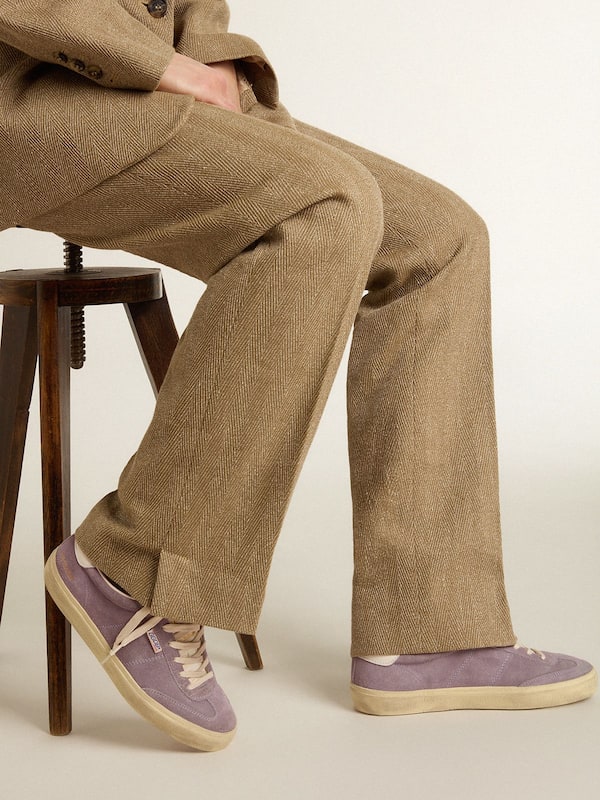 Golden Goose - Women's Soul Star in lilac suede with white leather heel tab in 