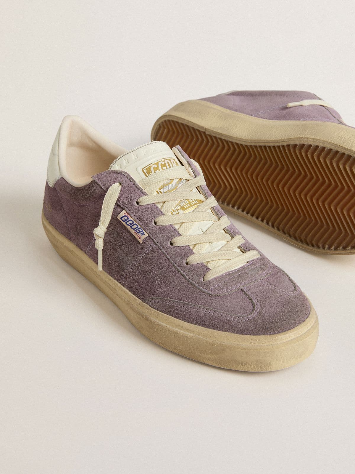 Golden Goose - Women's Soul Star in lilac suede with white leather heel tab in 