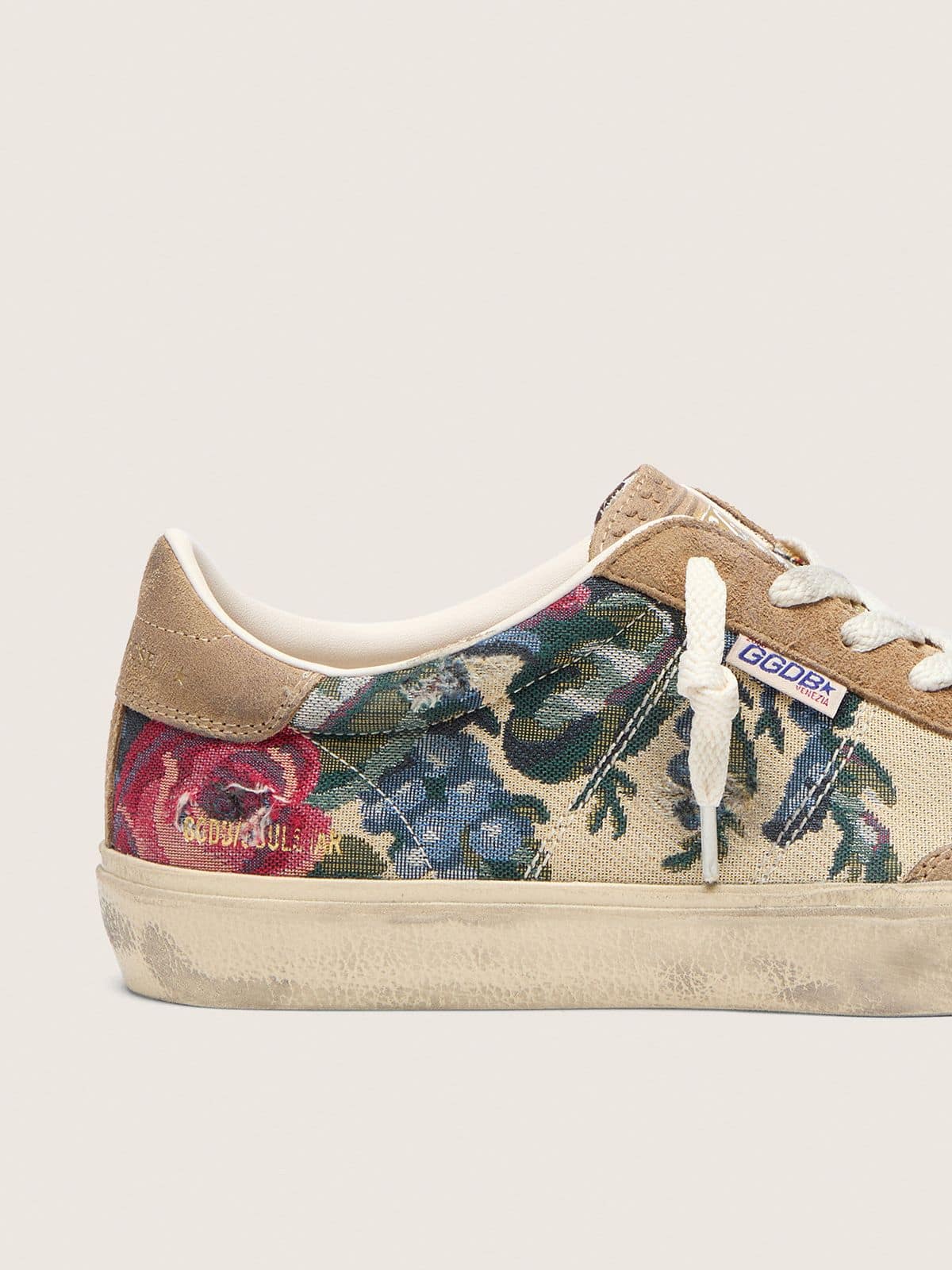 Golden Goose - Soul Star Damen aus Canvas und Rauleder mit farbigem Print in 