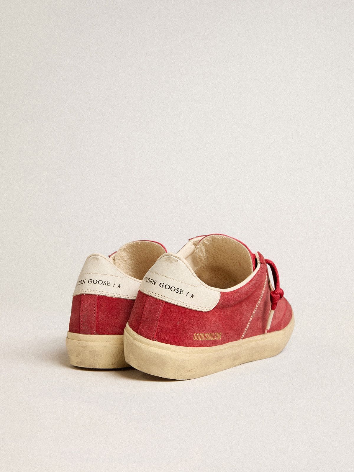 Golden Goose - Soul Star レディース スエード（レッド） レザーヒールタブ（ホワイト） in 