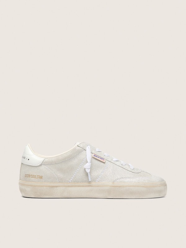 Golden Goose Women&rsquo;s Soul Star in beige suede with white leather heel tab GGDB Classics beige woman