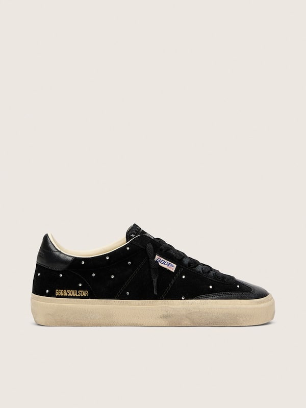 Golden Goose - Soul Star de mujer de ante negro con Swarovski plateados in 
