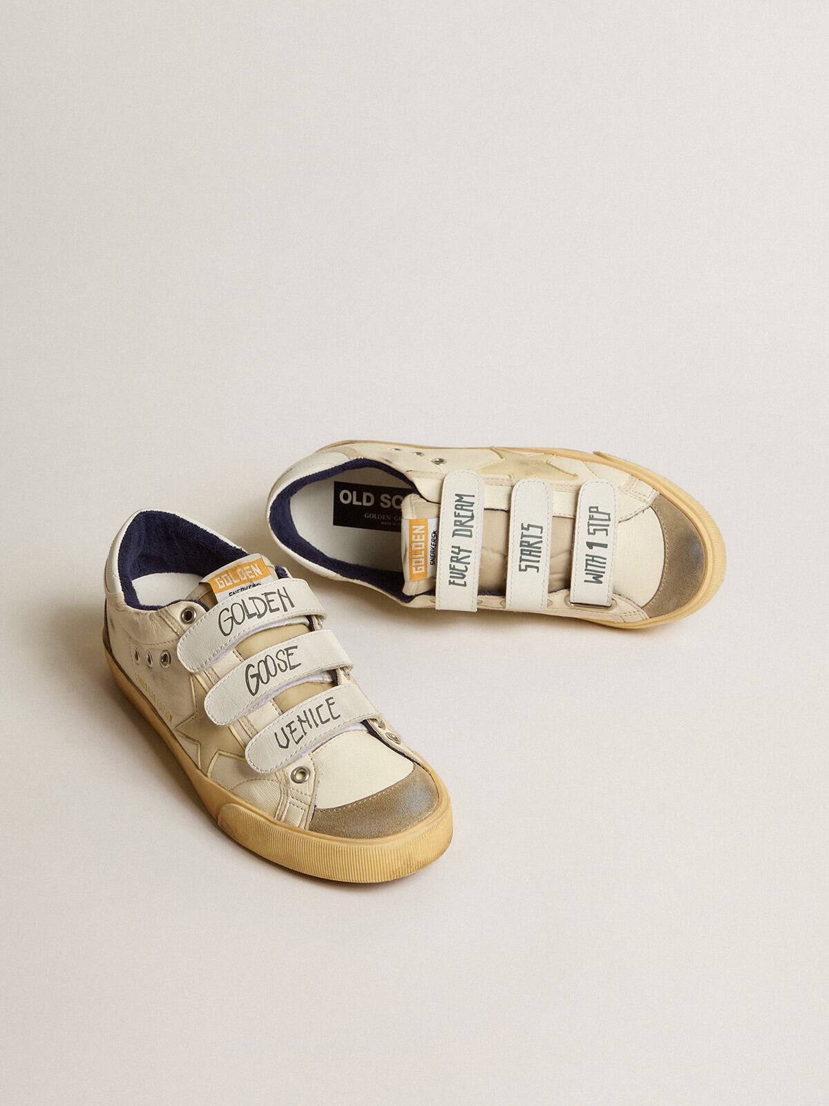 Women s Old School LAB in nappa with rubber star and suede inserts Golden Goose