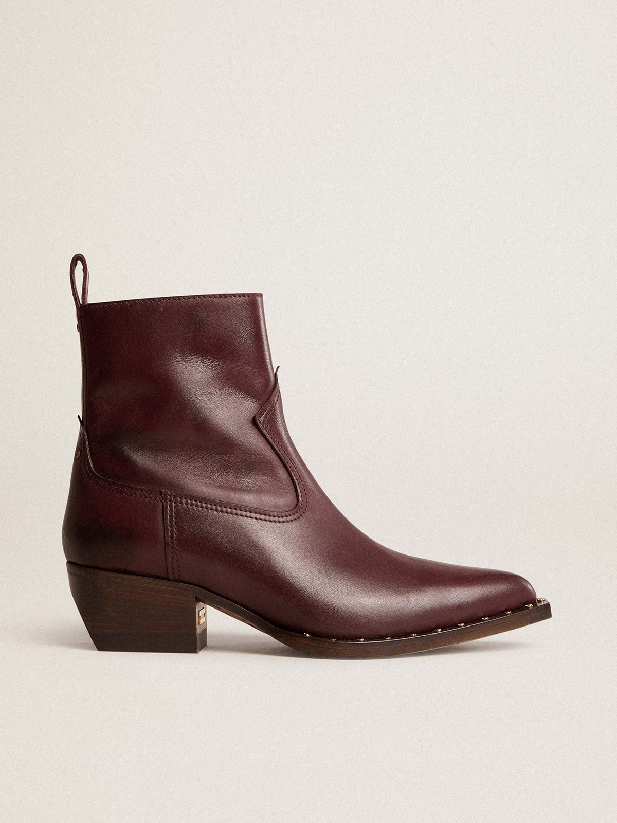 Golden Goose - Low Debbie boots in burgundy leather in 