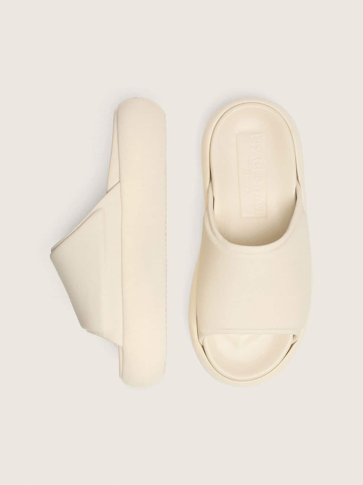 Golden Goose - Ciabatte Space-Star Donna in pelle bianca in 