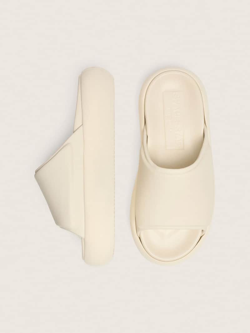 Golden Goose - Ciabatte Space-Star donna in pelle bianca in 
