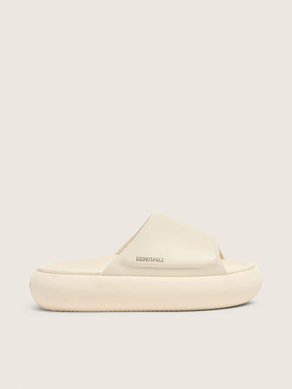 Golden Goose - Ciabatte Space-Star Donna in pelle bianca in 