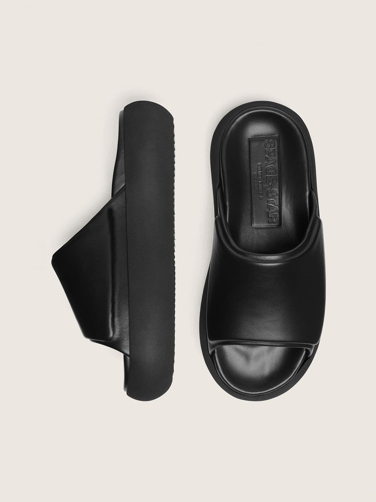 Golden Goose - Women's Space-Star slip-ons in black leather in 