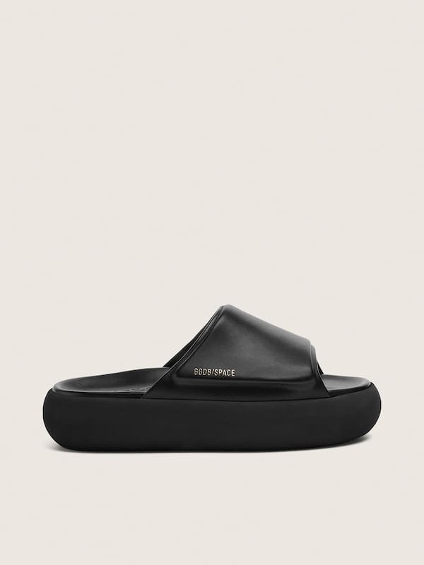 Golden Goose - Women's Space-Star Slide slip-ons in black leather in 