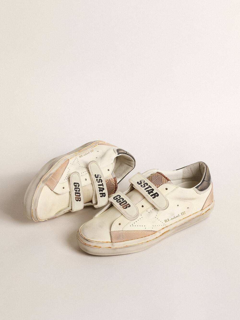 Old School LTD with perforated star and black leather heel tab | Golden ...