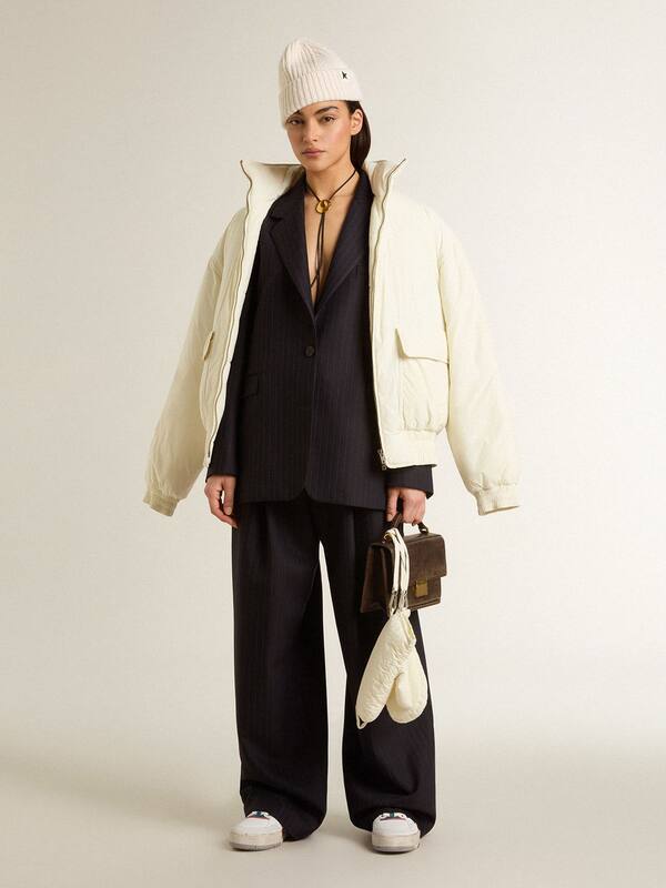 Golden Goose - Women's Forty2 with black star and silver foiled leather heel tab in 